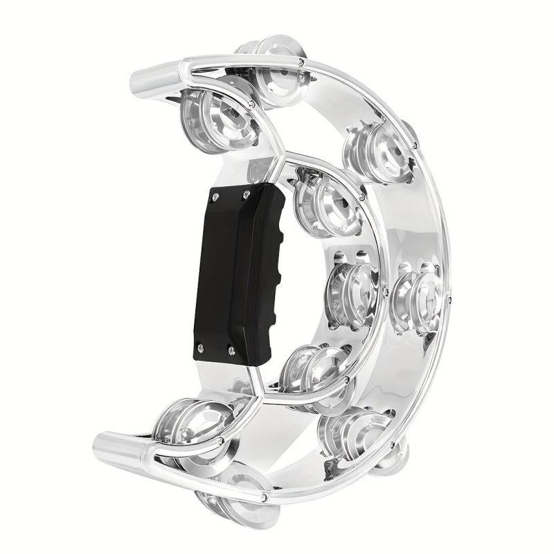 Adults Hand Tambourine Musical Instrument Metal Bells on ABS Tambourine
