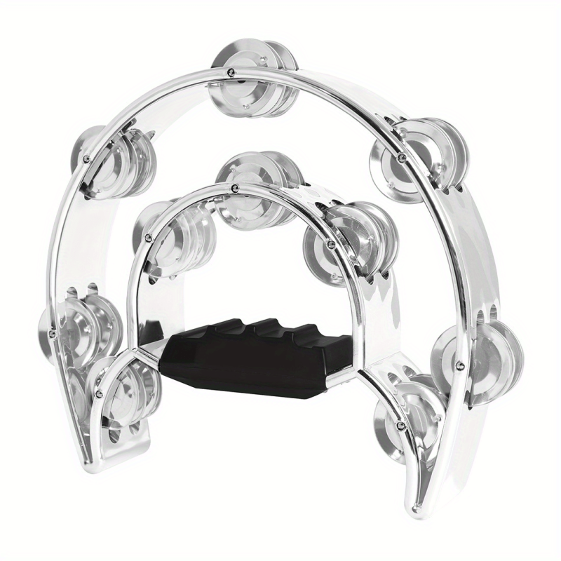 Adults Hand Tambourine Musical Instrument Metal Bells on ABS Tambourine