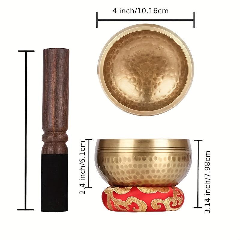8cm Bronze Meditation Chime Bowl for Yoga - Soothing Sound Therapy
