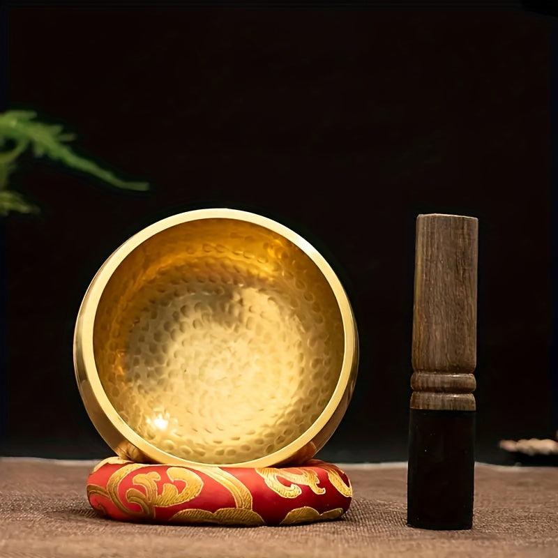 8cm Bronze Meditation Chime Bowl for Yoga - Soothing Sound Therapy