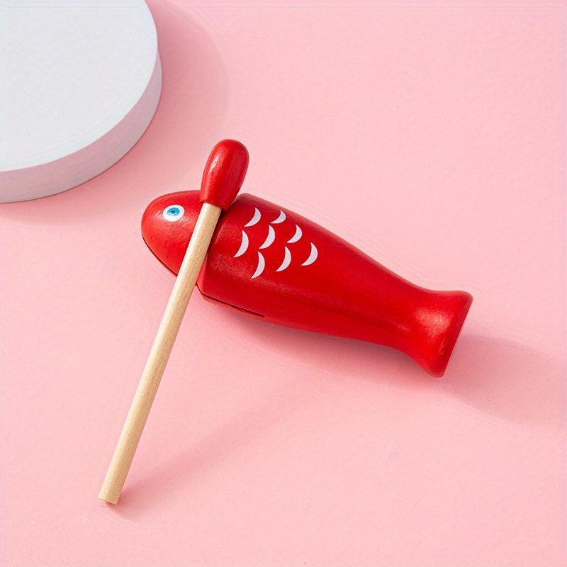 Fish Shaped Guiro Instrument Latin Percussion Wooden Fish Tool