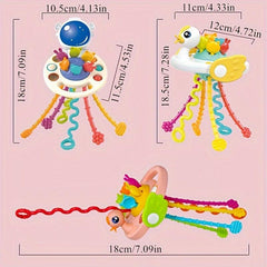 Montessori Baby Toys Finger Pull Fun Press Early Education Toys