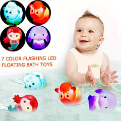 LED Bathtub Mermaid Floating Shower Toy for Toddlers