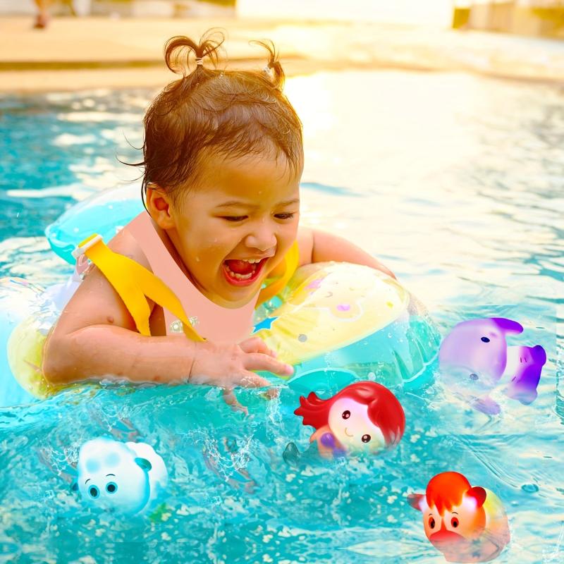 LED Bathtub Mermaid Floating Shower Toy for Toddlers