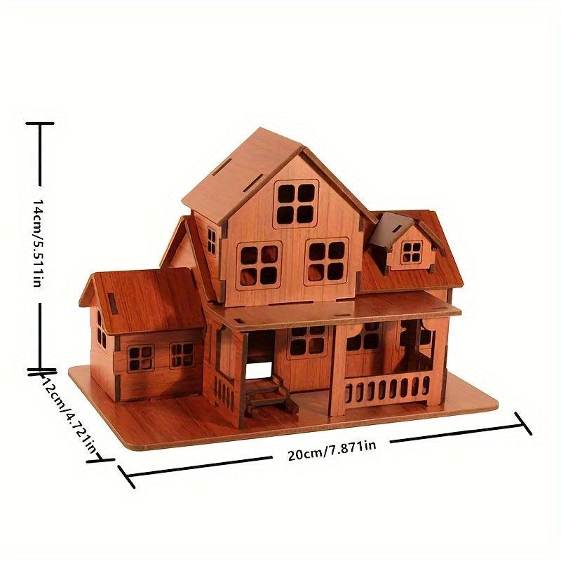 3D Puzzle DIY Building Cabin Assembly Model Educational Toys