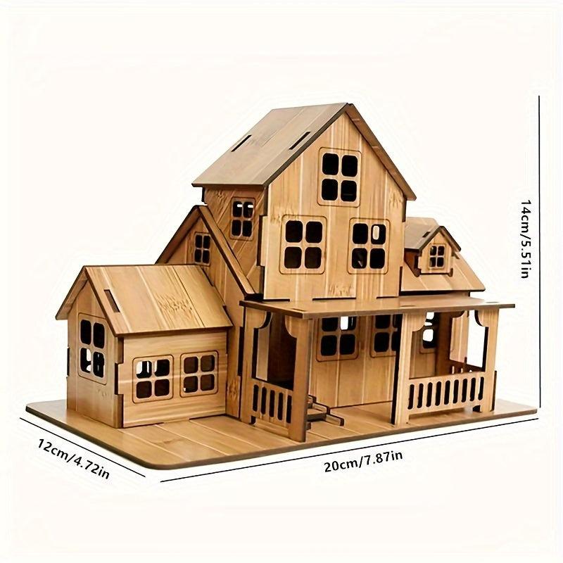 3D Puzzle DIY Building Cabin Assembly Model Educational Toys