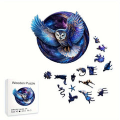 Flying Owl Wooden Puzzle with Special Shapes - Creative Birthday Party Game