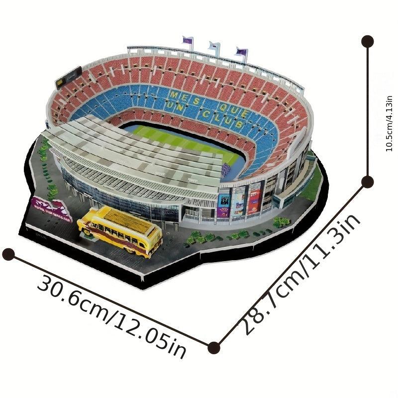 3D Football Field Stadium Architecture Paper Puzzle Gift For Fans