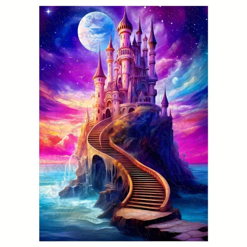 Magic Castle Puzzle Animal Shaped Wooden Brain Teaser Toy