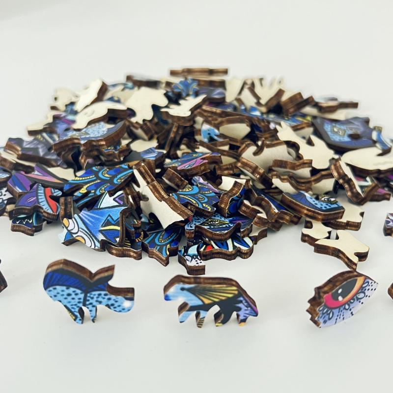 Wooden Animal Jigsaw Puzzle Dog DIY Wooden Puzzles For Adults And Child