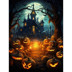 Halloween Witch Castle Wooden Puzzles Unique Shape High Puzz