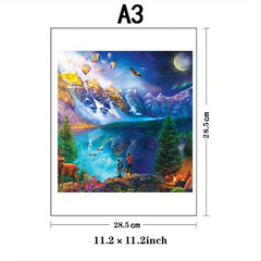 Wooden Jigsaw Puzzle Scenery Animal Unique Pieces Family Game