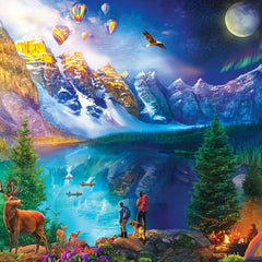 Wooden Jigsaw Puzzle Scenery Animal Unique Pieces Family Game