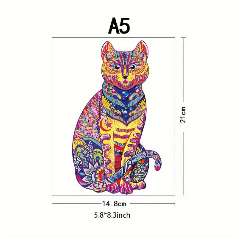 Flower Cat Wooden Puzzle Special Shapes Adult Creative Birthday Party Game