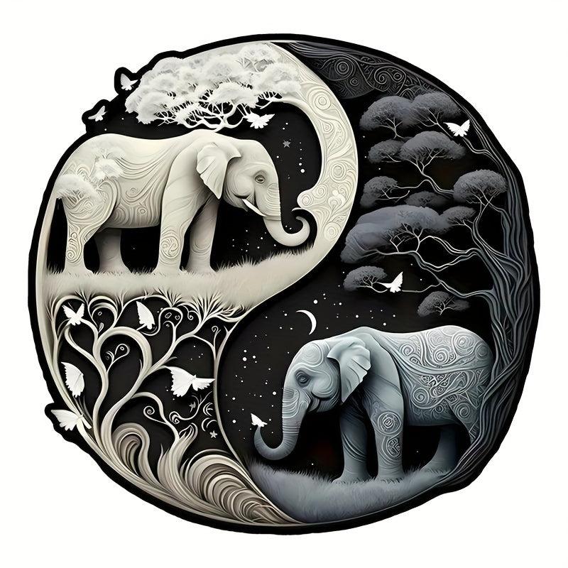 Elephant Yin Yang Wooden Puzzle Adult Toy Birthday Gift
