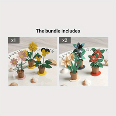 3D Flowerpot Jigsaw Puzzle Model Building Kit Educational Toys