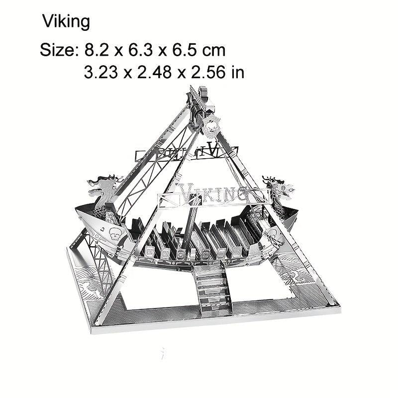3D Metal Jigsaw Puzzle Model Viking Pirate Gift Decoration