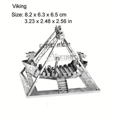 3D Metal Jigsaw Puzzle Model Viking Pirate Gift Decoration