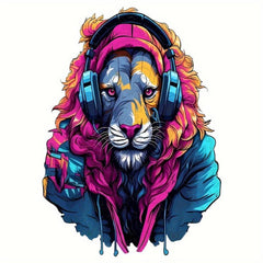 Colorful Lion Head Wooden Puzzle - Creative Alien Party Game