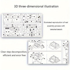 Chinese Style Famous Building Theme 3D Jigsaw Wooden Puzzle Board