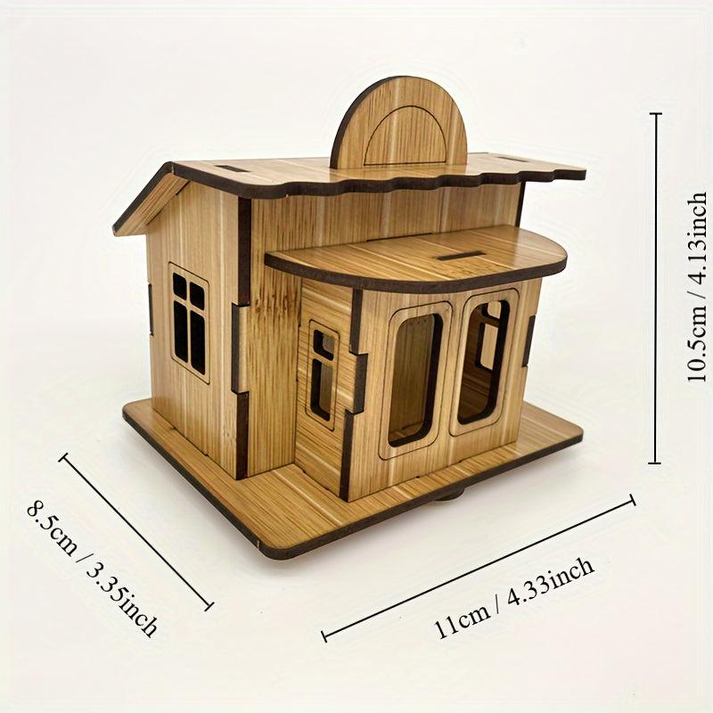 3D Wooden Puzzle Building Kit DIY Brain Teaser Model