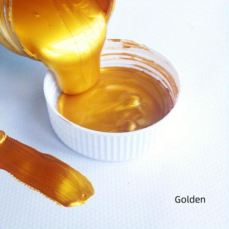 100ml Metallic Acrylic Paint Waterproof Fade Proof for DIY Hand Clothes