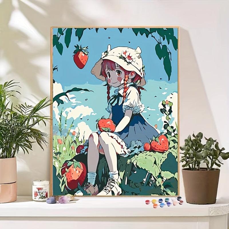 DIY Cartoon Anime Digital Painting Bedroom Decoration