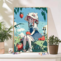 DIY Cartoon Anime Digital Painting Bedroom Decoration