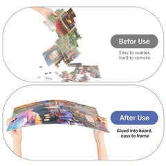 Water Soluble Jigsaw Puzzle Glue Kit, Non-Toxic Craft Glue for 1000 Pieces