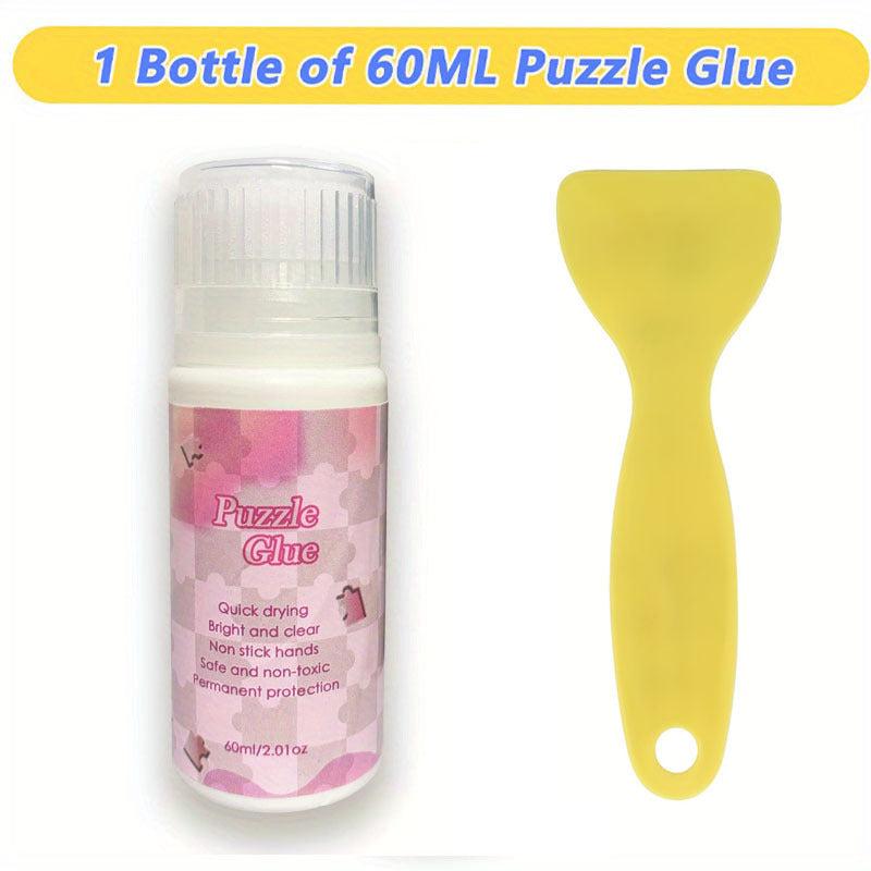 Water Soluble Jigsaw Puzzle Glue Kit, Non-Toxic Craft Glue for 1000 Pieces