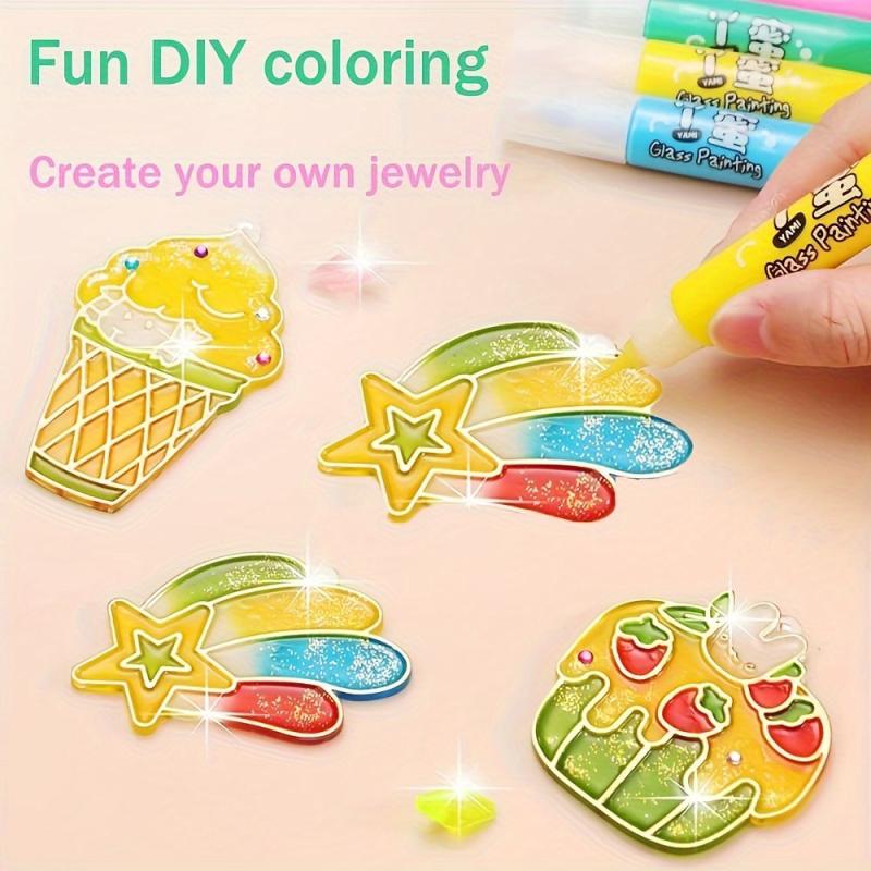DIY Crystal Glue Painting 3D Baking Graffiti Coloring Toy