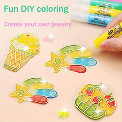 DIY Crystal Glue Painting 3D Baking Graffiti Coloring Toy