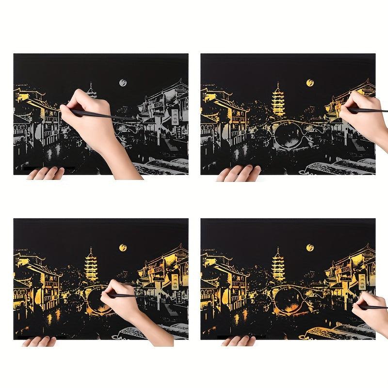 2pcs Scratch Art Rainbow Scratch Paper for Adults