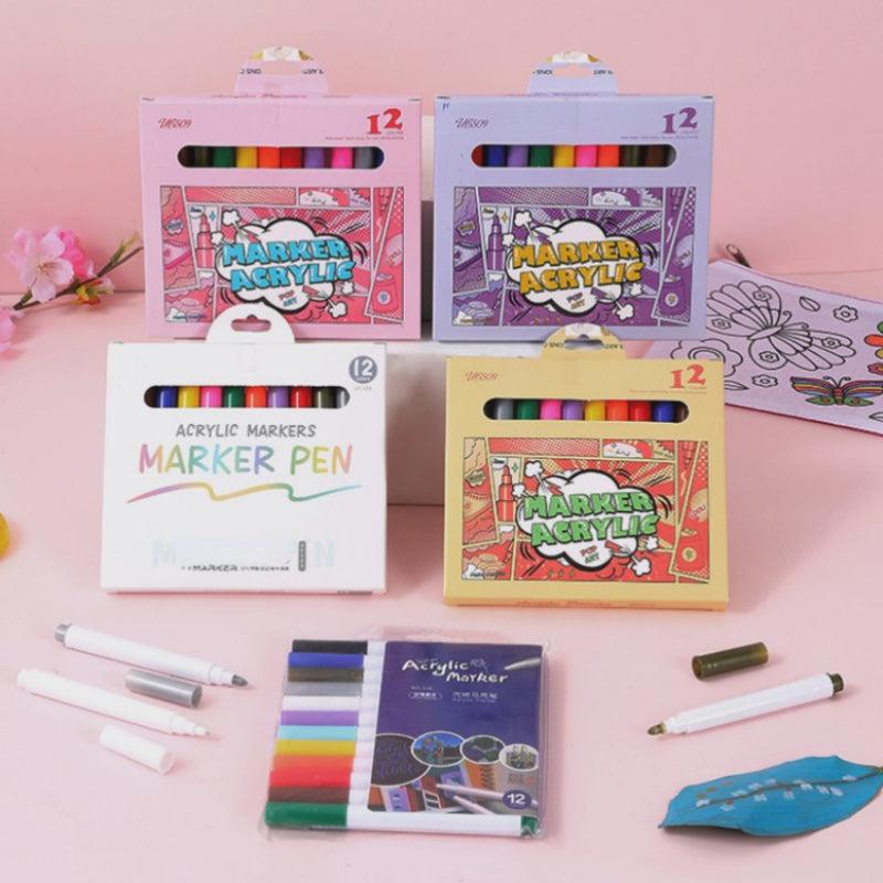12 Acrylic Marker Pen Water-based Paint Pen
