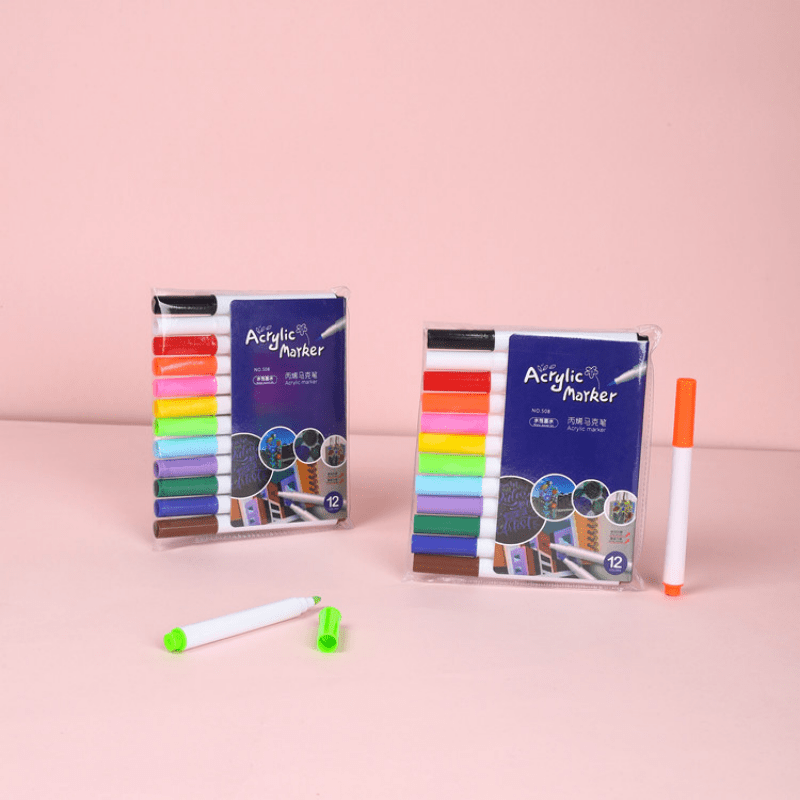 12 Acrylic Marker Pen Water-based Paint Pen