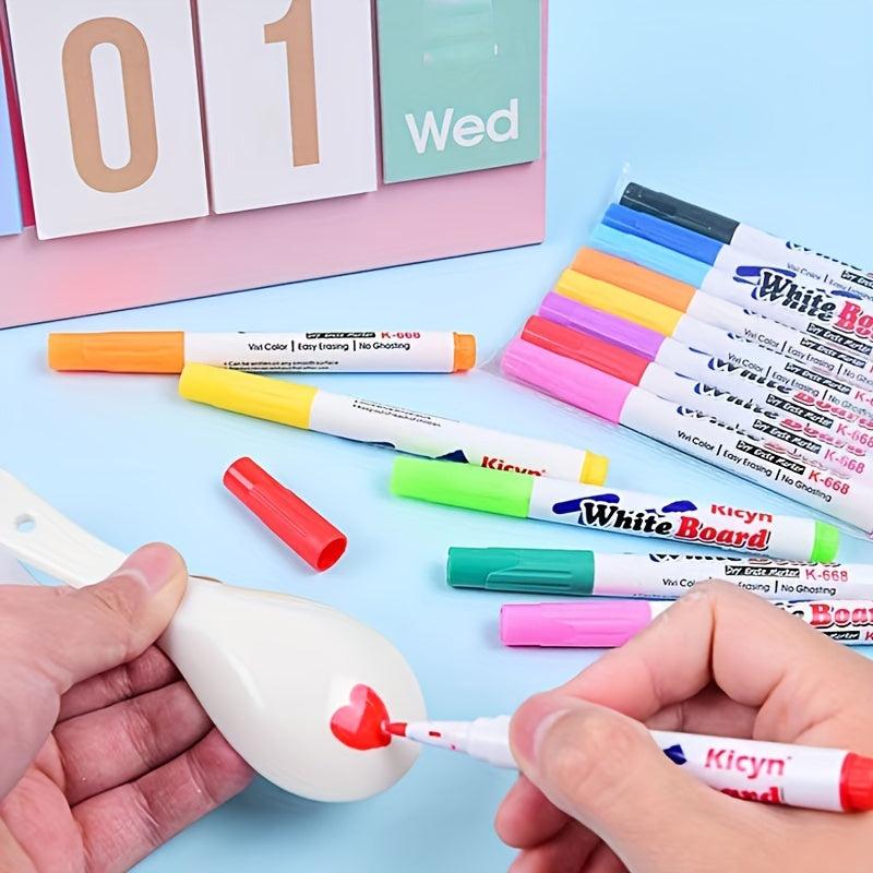 12-Color Water Painting Pens Spoon Set Magic Floating Pens Erasable Whiteboard