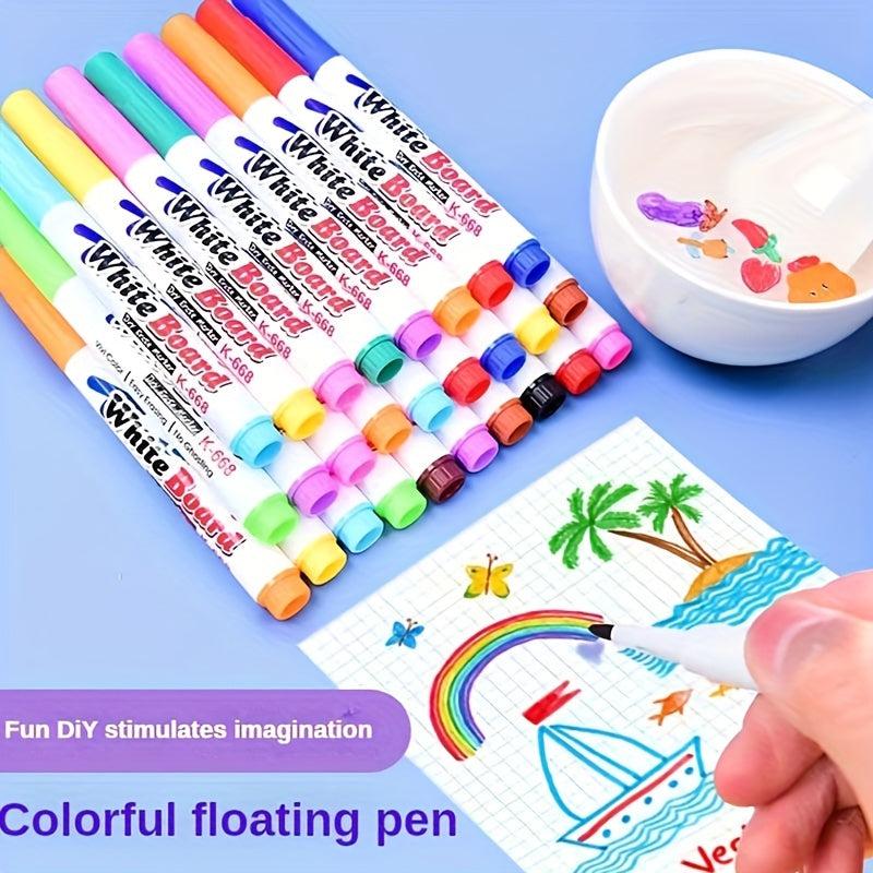 12-Color Water Painting Pens Spoon Set Magic Floating Pens Erasable Whiteboard