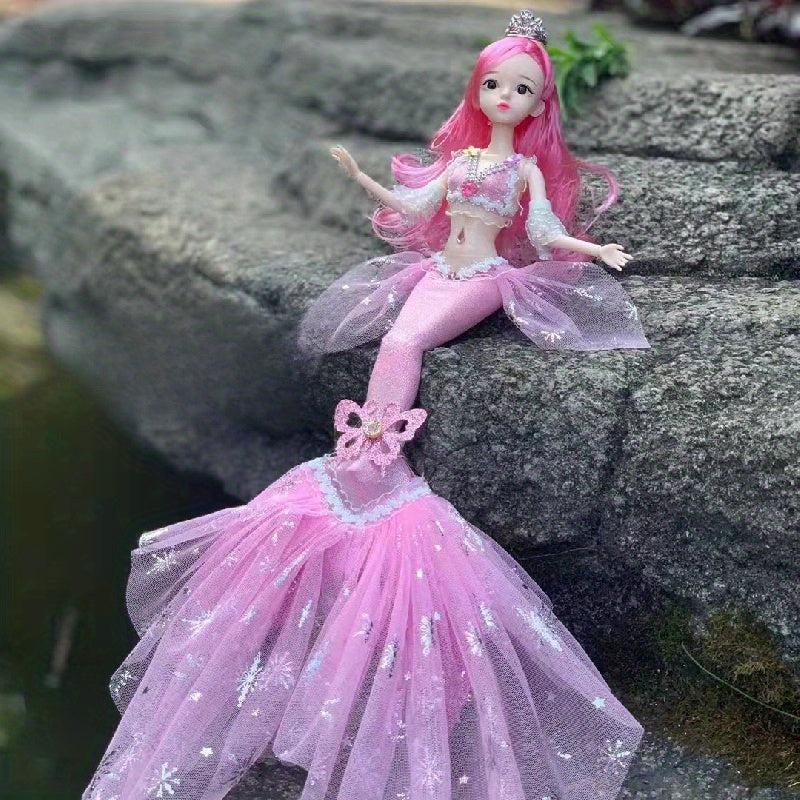 Mermaid Wedding Dress Doll Girl Birthday Gift Plush Princess Doll