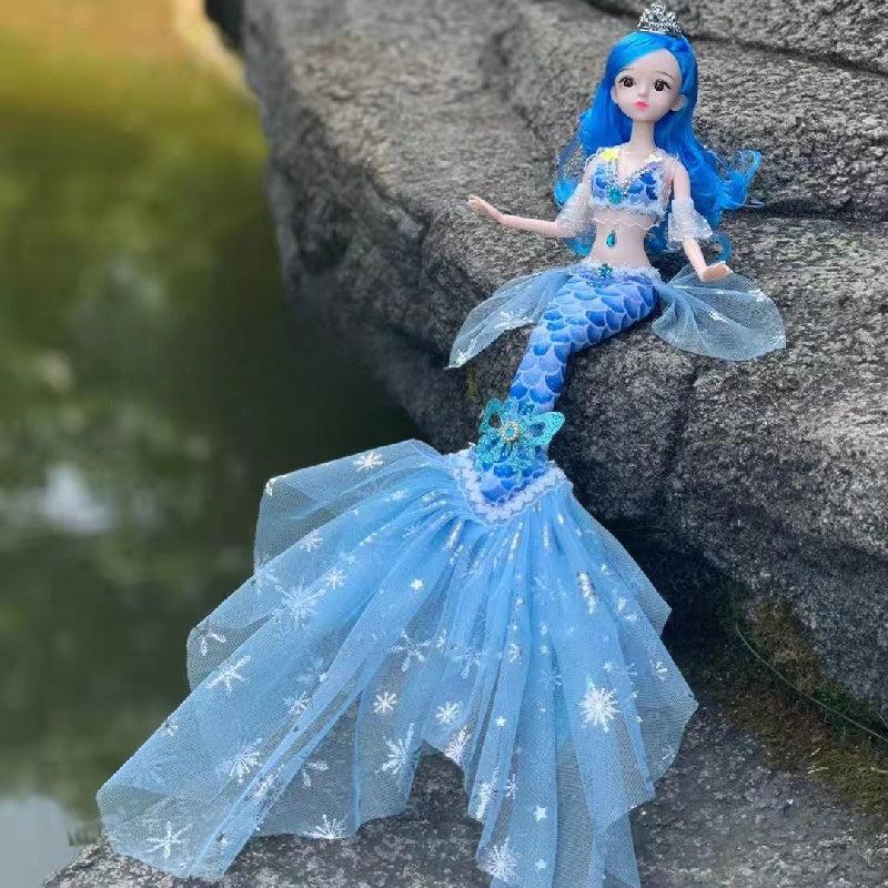 Mermaid Wedding Dress Doll Girl Birthday Gift Plush Princess Doll