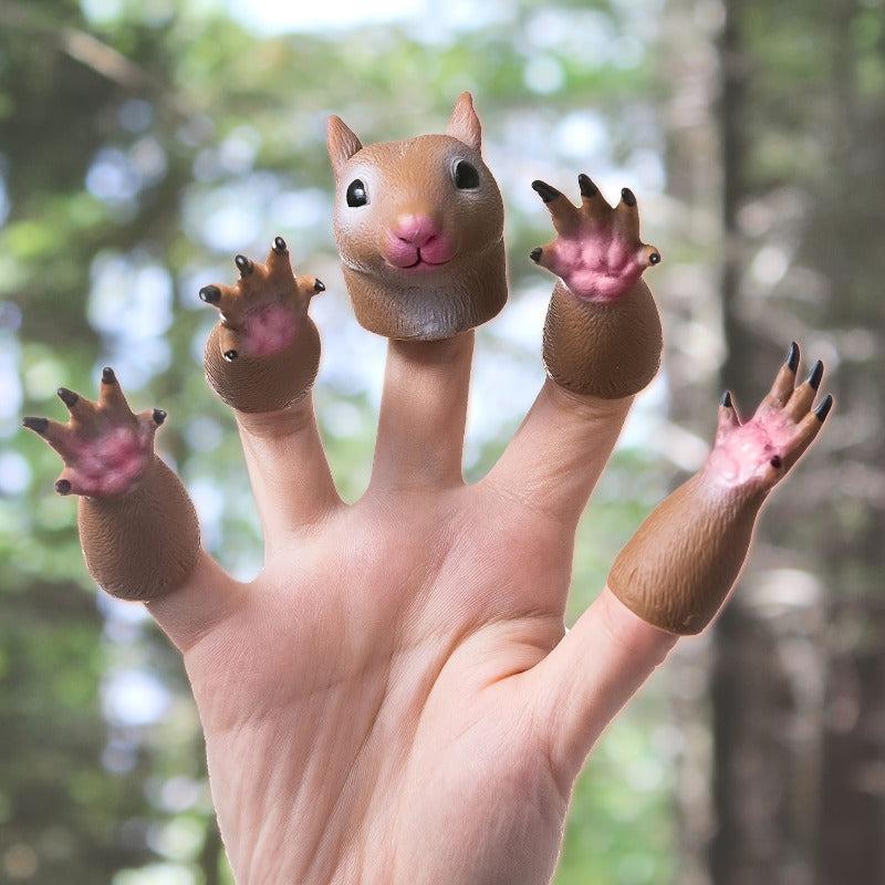 Squirrel Finger Hand Puppet Animal Doll Plaything Gift
