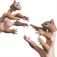 Squirrel Finger Hand Puppet Animal Doll Plaything Gift