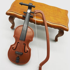 Mini Violin Model Toy Scene Shooting Doll House Accessories