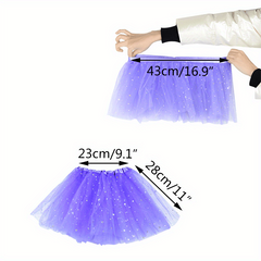 LED Light Flower Princess Tutu Skirt Fairy Costume For Girl