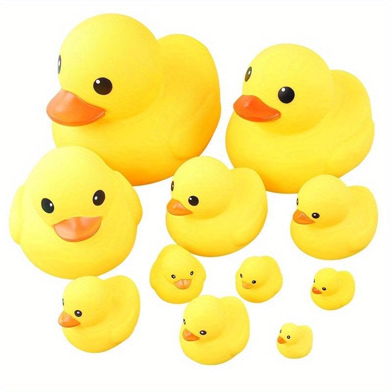 Yellow Ducks Bath Toys for Kids Water Play Ducks Bathroom Vinyl Duck