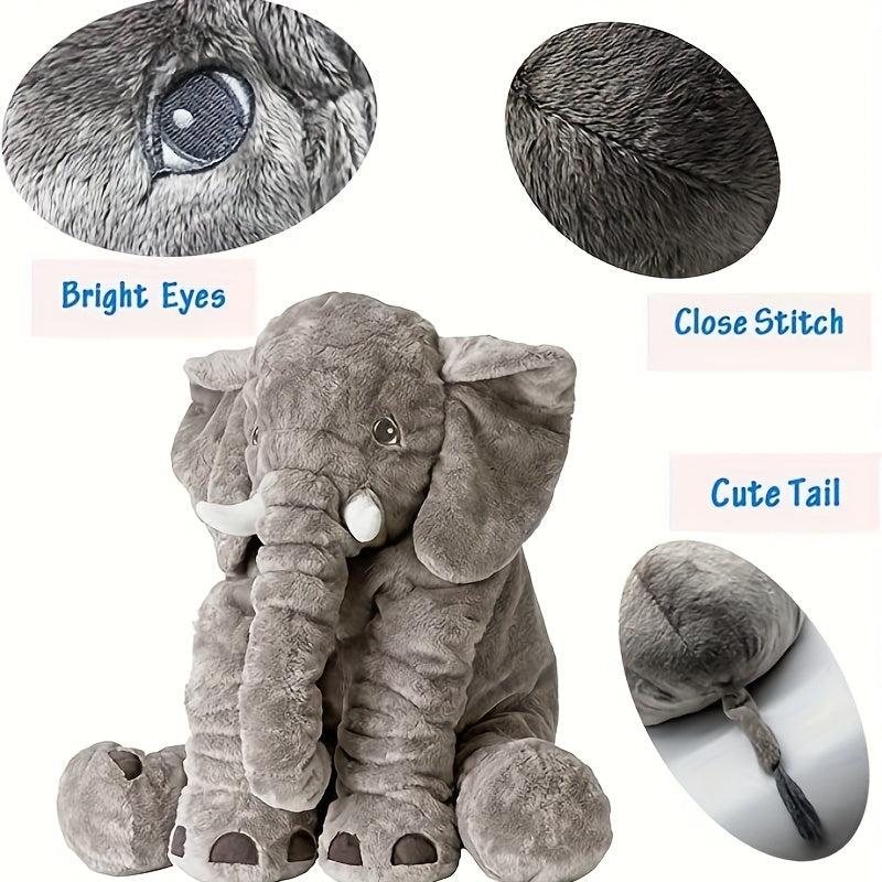 Grey Elephant Plush Toy Stuffed Animal Toy for Halloween Thanksgiving Christmas