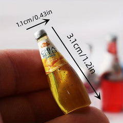 5pcs Resin Doll House Toys Juice Drink & Wine Bottle Micro Food Props