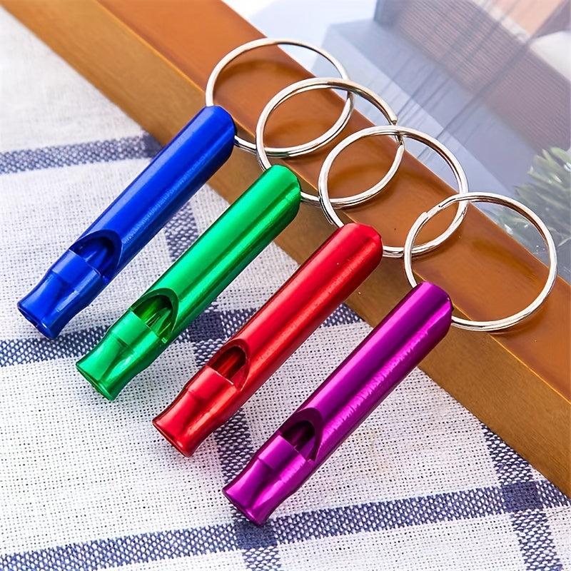 15pcs Random Outdoor Survival Whistle Keychain for Camping Hiking Sports