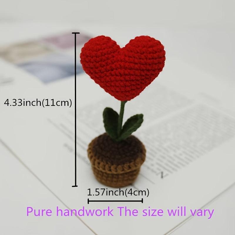 Creative Woolen Weaving Artificial Sunflowers Love Ornaments