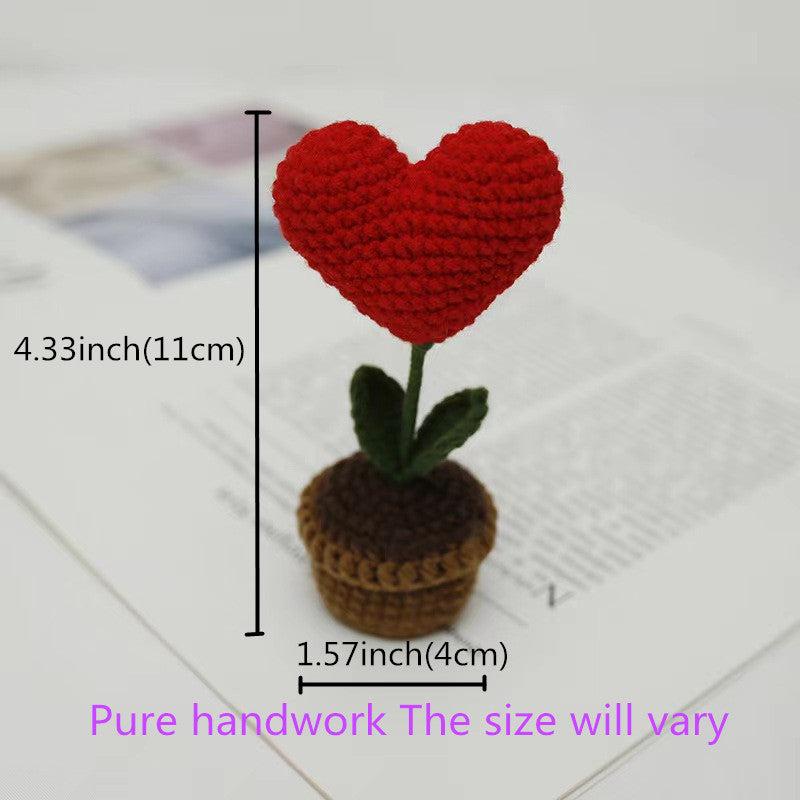 Creative Woolen Weaving Artificial Sunflowers Love Ornaments