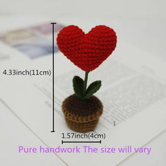 Creative Woolen Weaving Artificial Sunflowers Love Ornaments